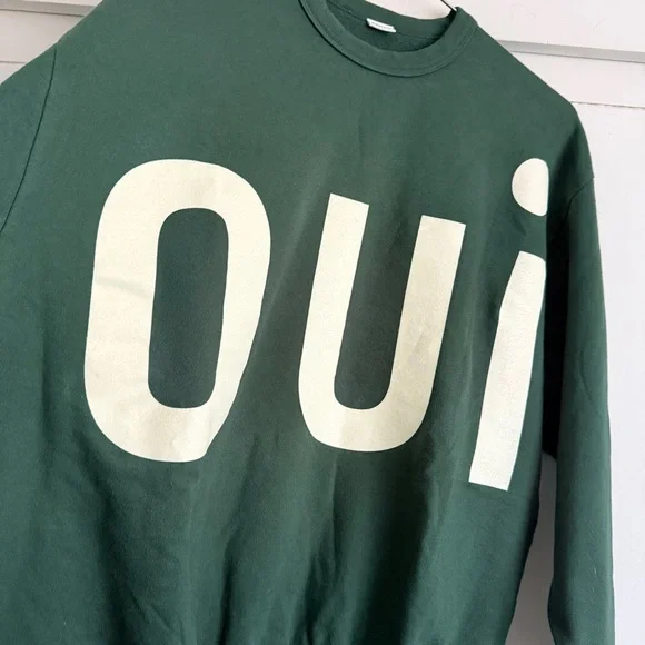 Clare V Forest Oversized Oui Sweatshirt - Picture 2 of 7